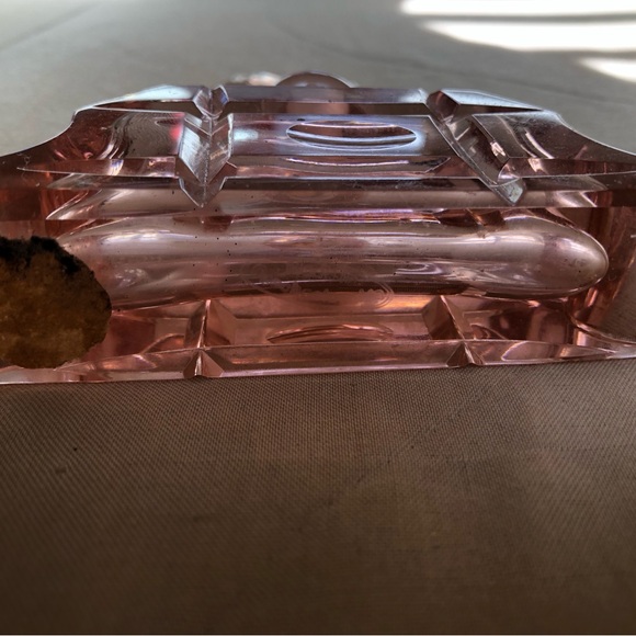 Vintage Pink Glass Perfume Bottle - Picture 6 of 6